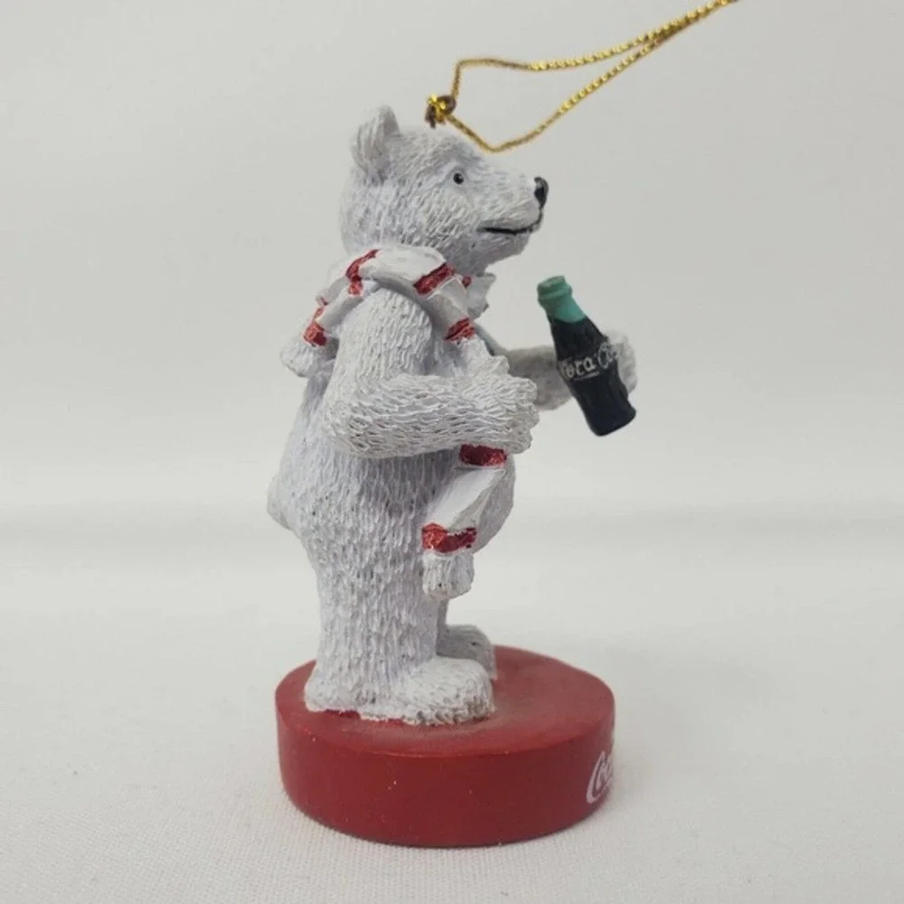 Coca‎ Cola Christmas Tree Ornaments Lot Of 2 Polar Bear Man Child Collectible